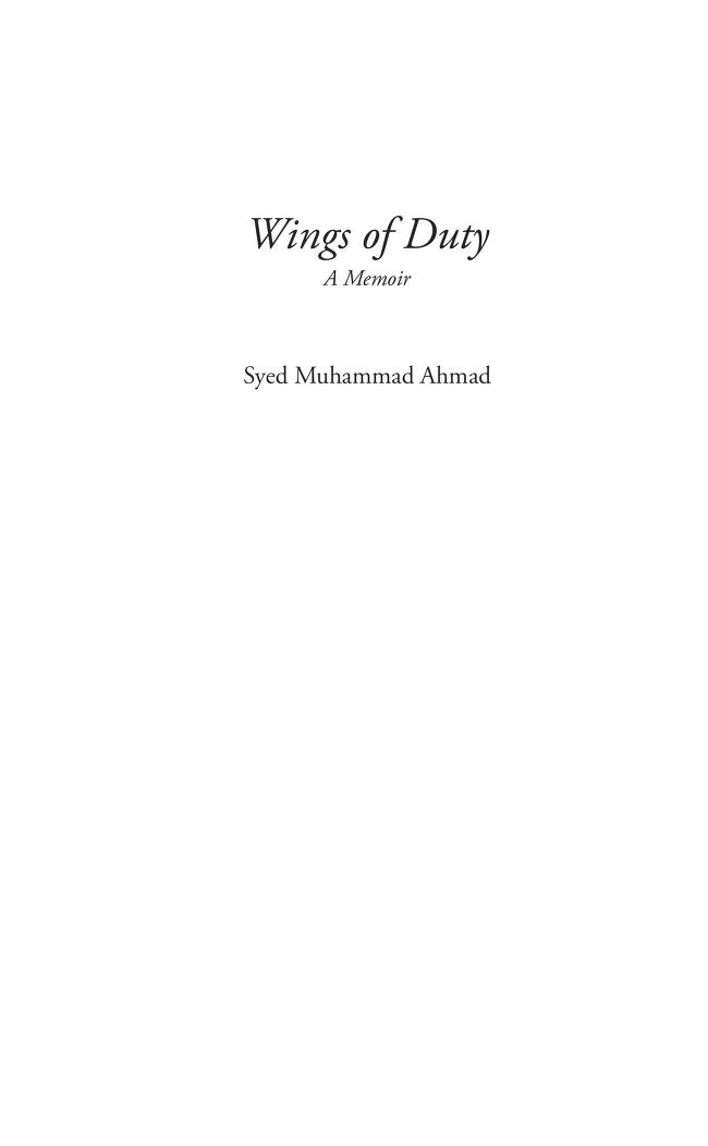 Wings Of Duty – Syed Muhammad Ahmad
